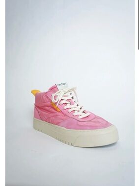 Oncept Pink High-Top Women's Sneaker with Cream Sole